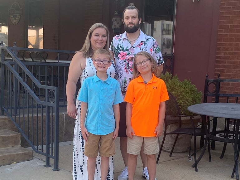Deidra McLaughlin with her family