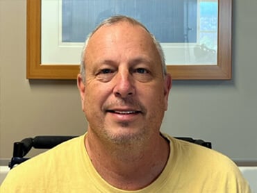 Richard Waligurski after stroke rehabilitation.