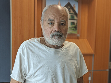 Edgar Buckels, a COVID-19 patient.